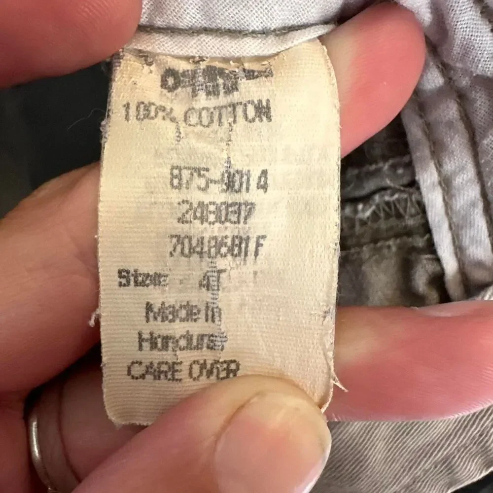 Oshkosh-b-gosh Grey and Khaki Dungarees-overalls